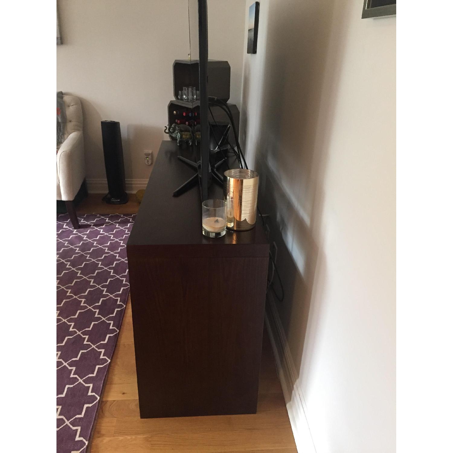 CB2 Dark Almond Wood Media Console - image-3