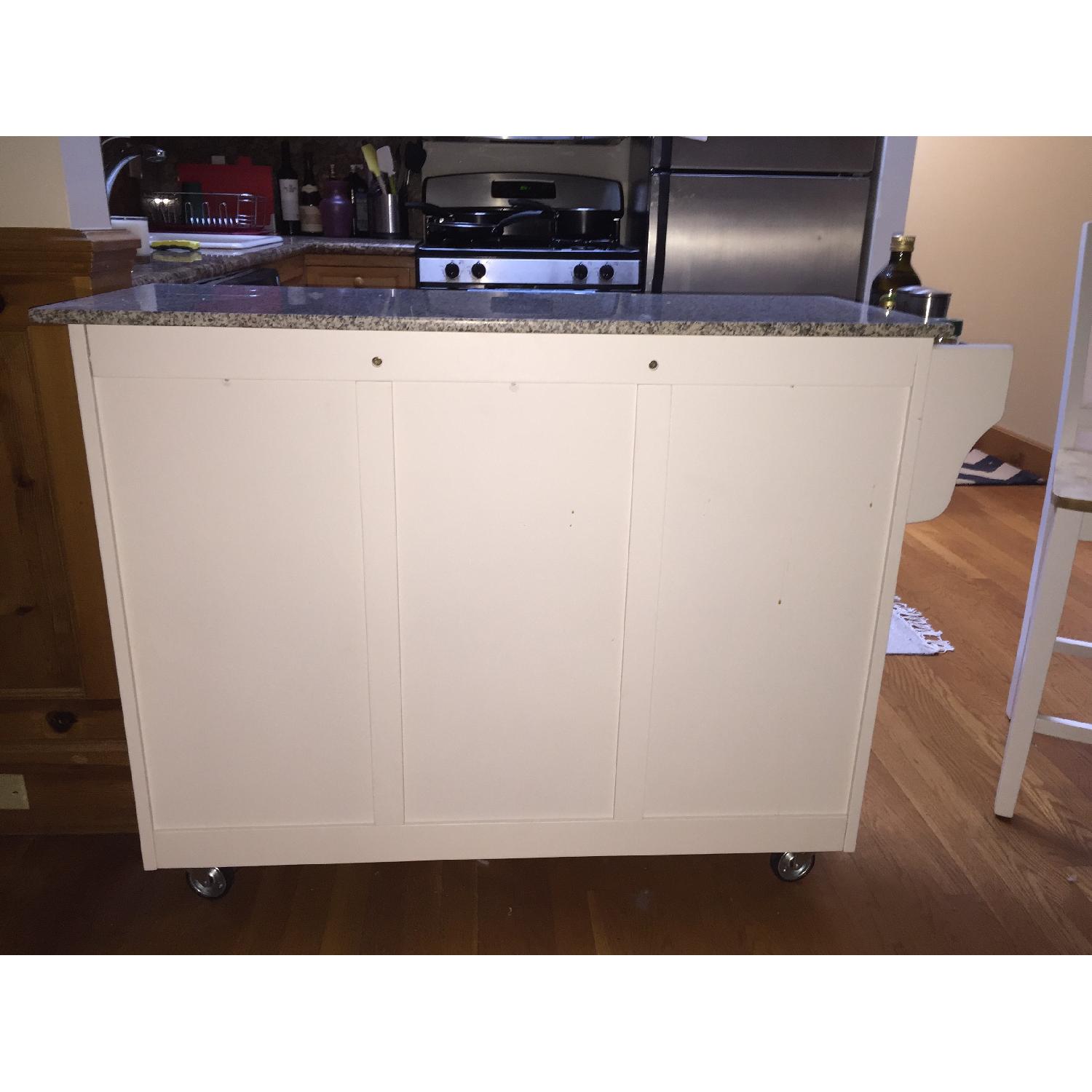 Home Styles White Kitchen Island w/ Granite Top - image-3