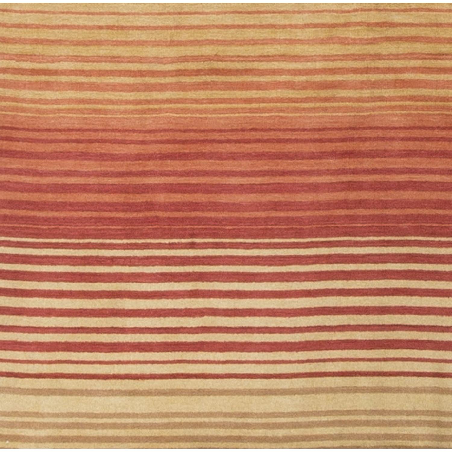 Modern Contemporary Hand Knotted Wool Rug in Brown - image-2