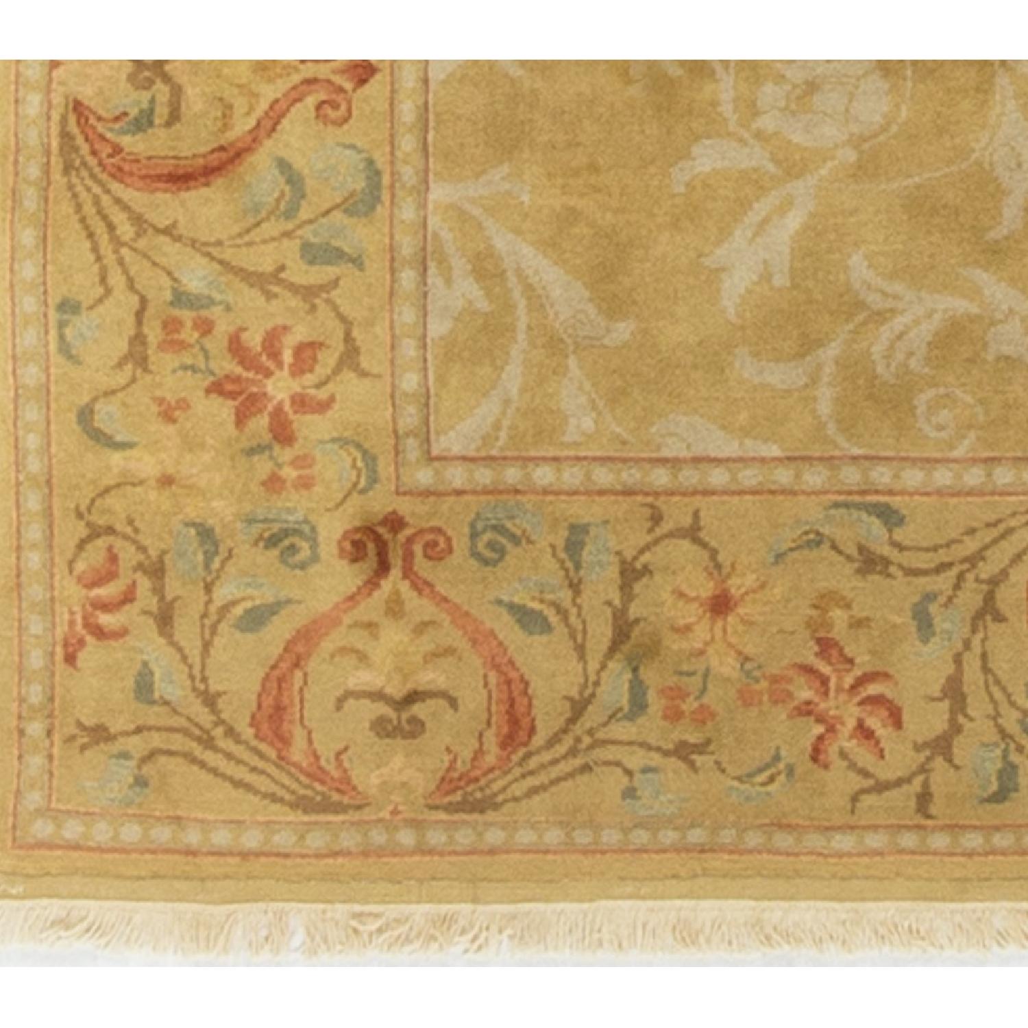 Modern Contemporary Hand Knotted Wool Rug in Gold - image-2