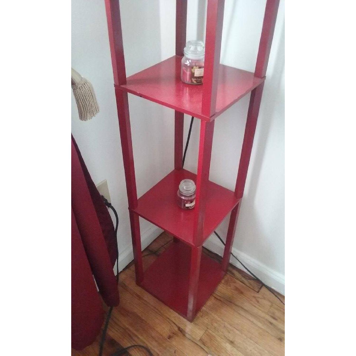 Hand-Painted Cherry Red Floor Lamp - image-2