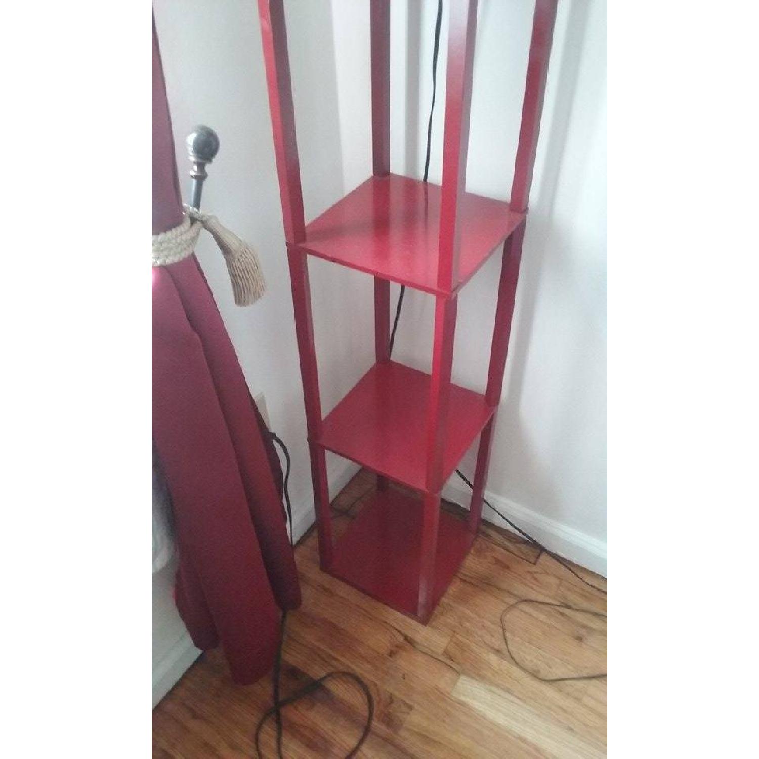 Hand-Painted Cherry Red Floor Lamp - image-3