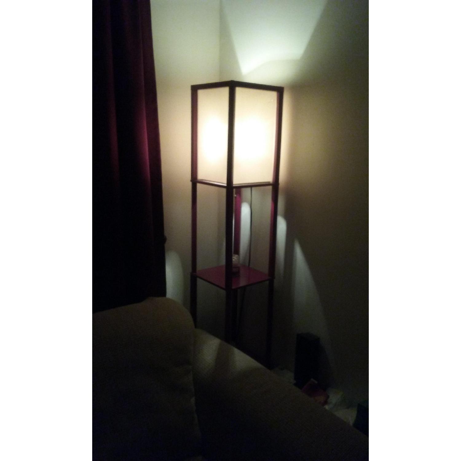 Hand-Painted Cherry Red Floor Lamp - image-4