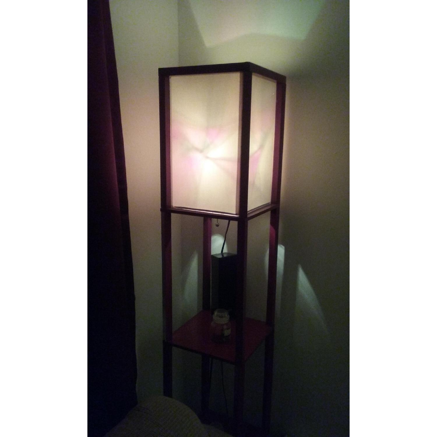 Hand-Painted Cherry Red Floor Lamp - image-5