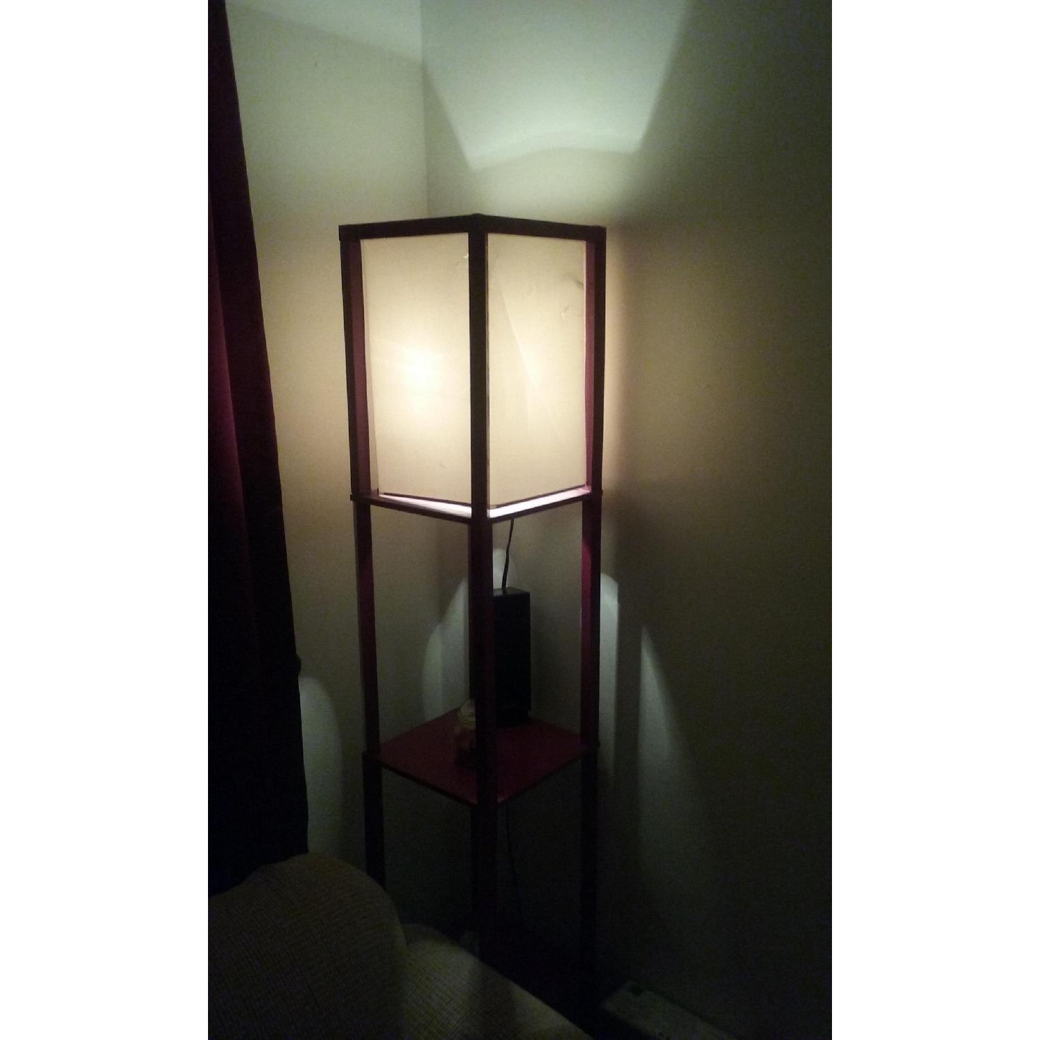 Hand-Painted Cherry Red Floor Lamp - image-9