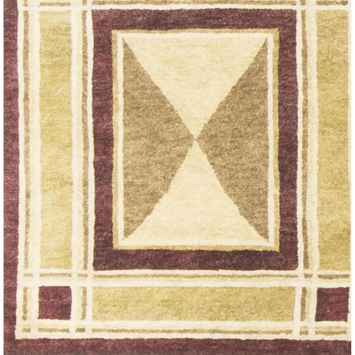 Modern Contemporary Hand Knotted Wool Rug in Multi Colors - image-3