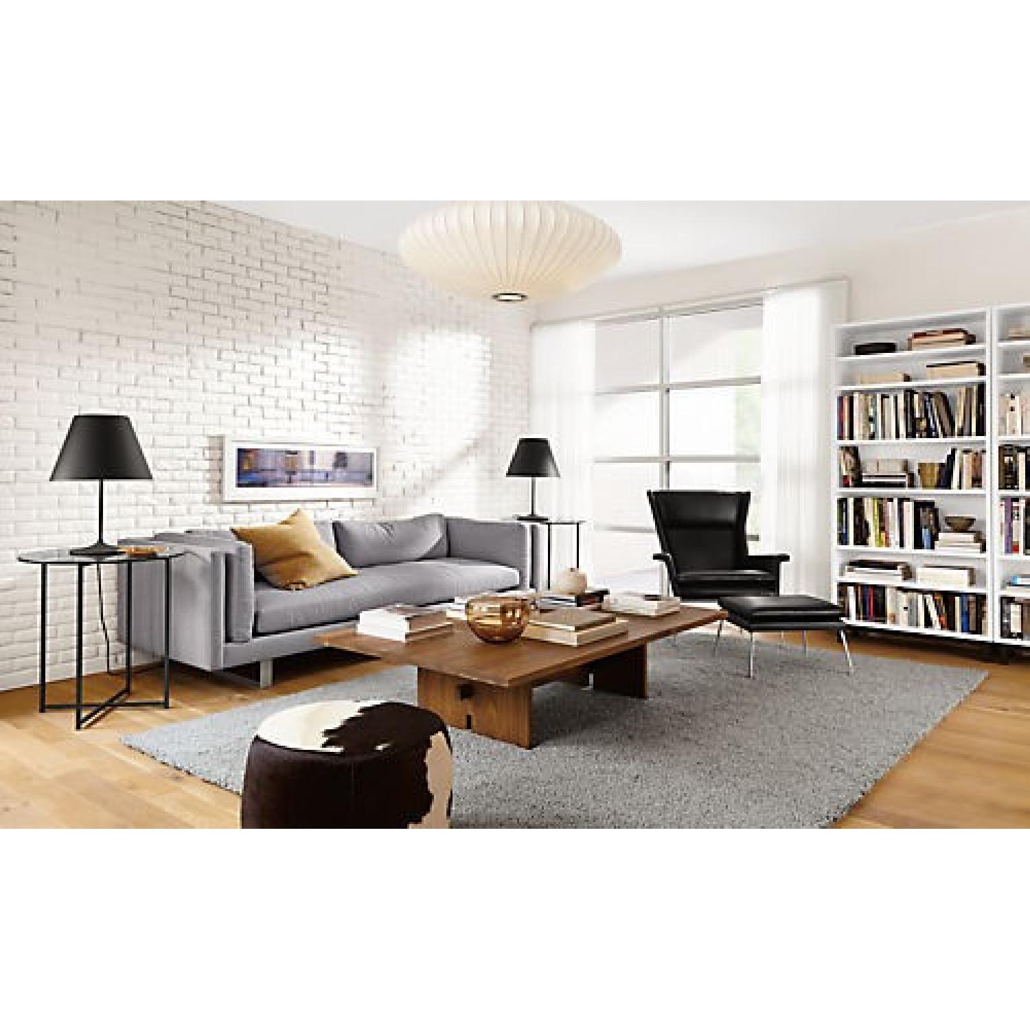 Room & Board Lind Cowhide Round Ottomans - image-1