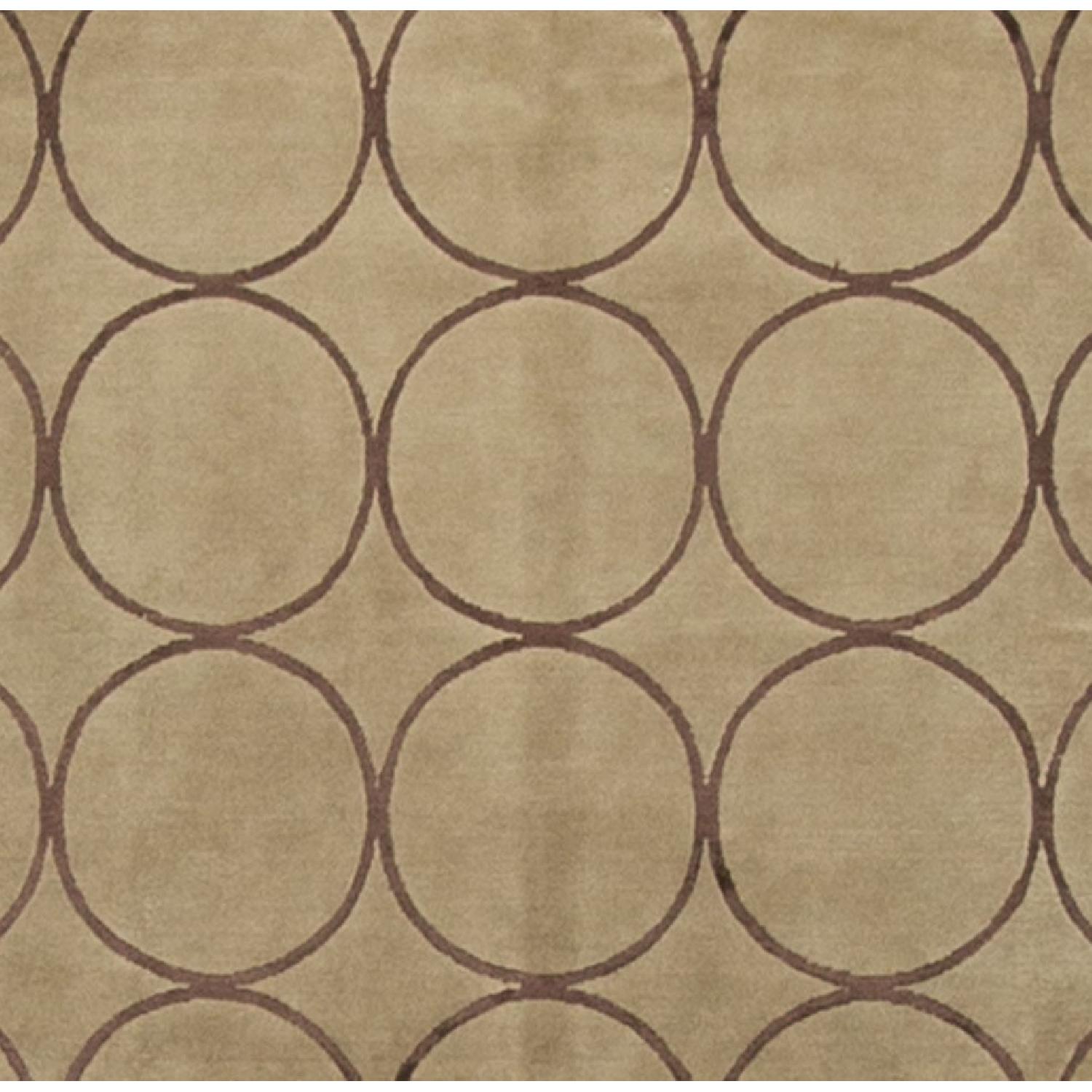Modern Contemporary Hand Knotted Wool Rug in Brown/Red - image-2