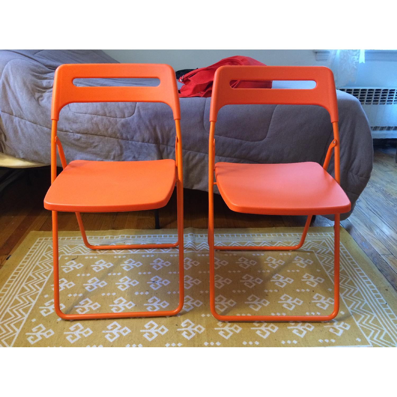 Ikea Orange Folding Chair - image-1