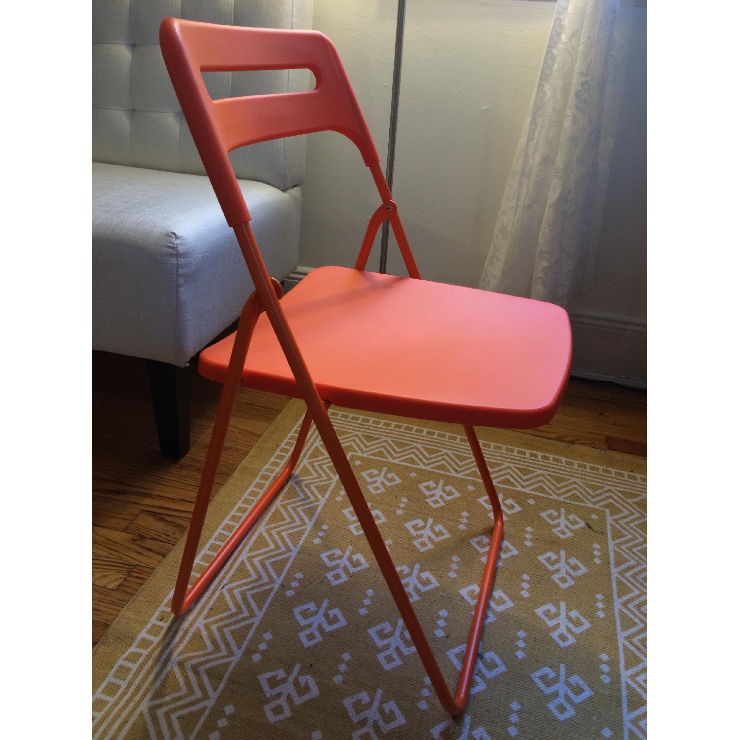 Ikea Orange Folding Chair AptDeco
