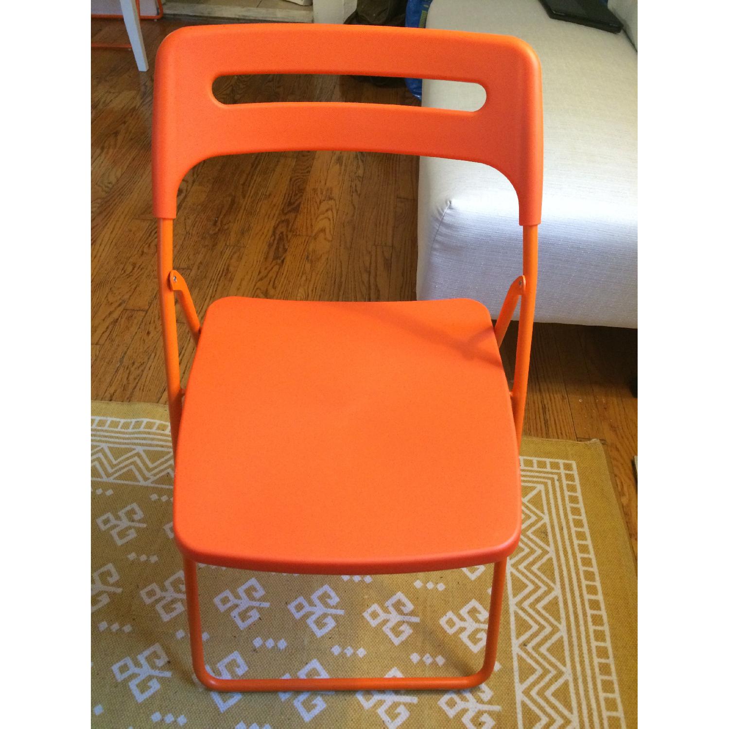 Ikea Orange Folding Chair AptDeco