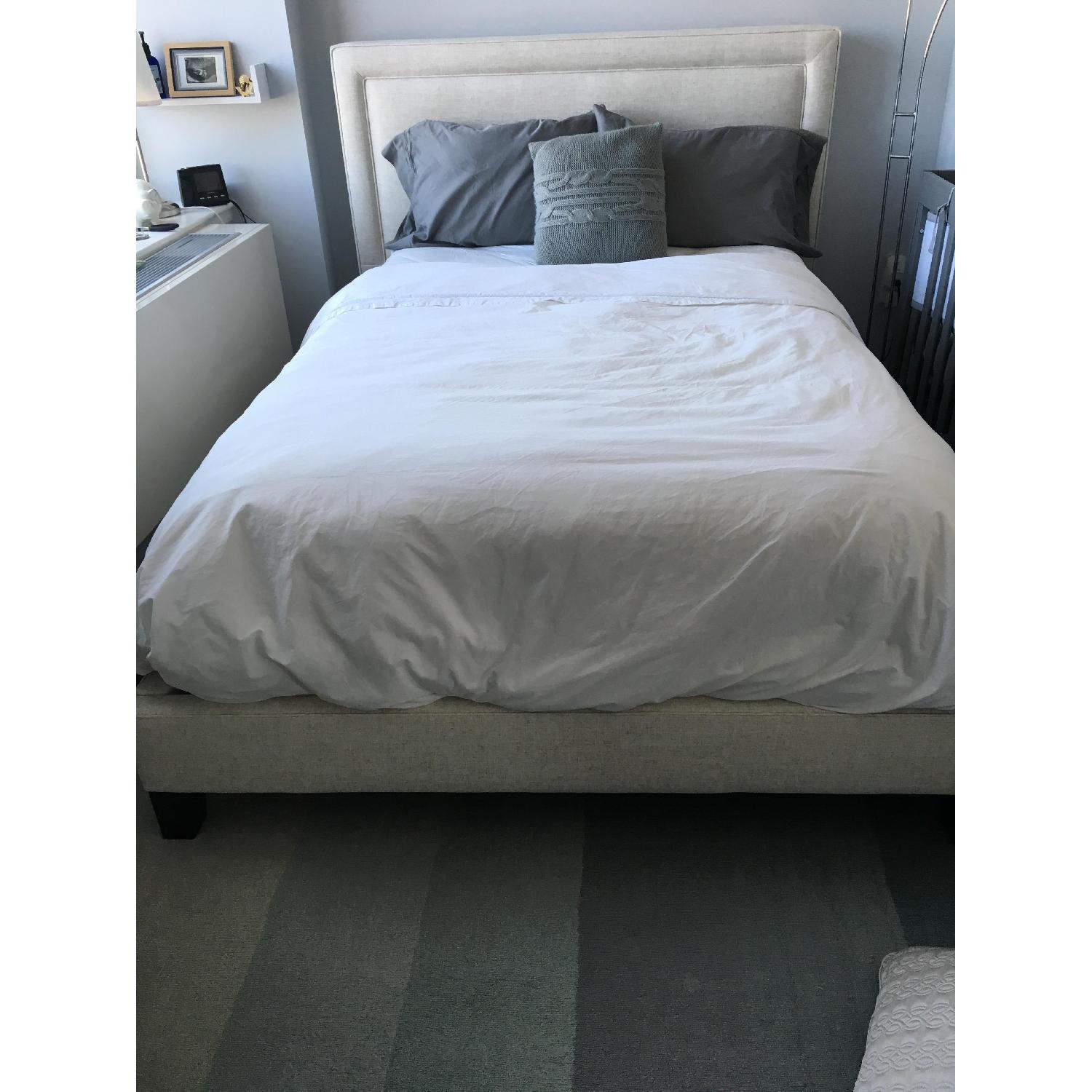 Macy's Full Size Bed Frame w/ Upholstered Headboard - image-1