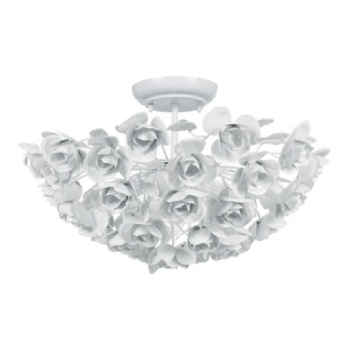 Crystorama Cypress White Rose Ceiling Light Fixture - image-1
