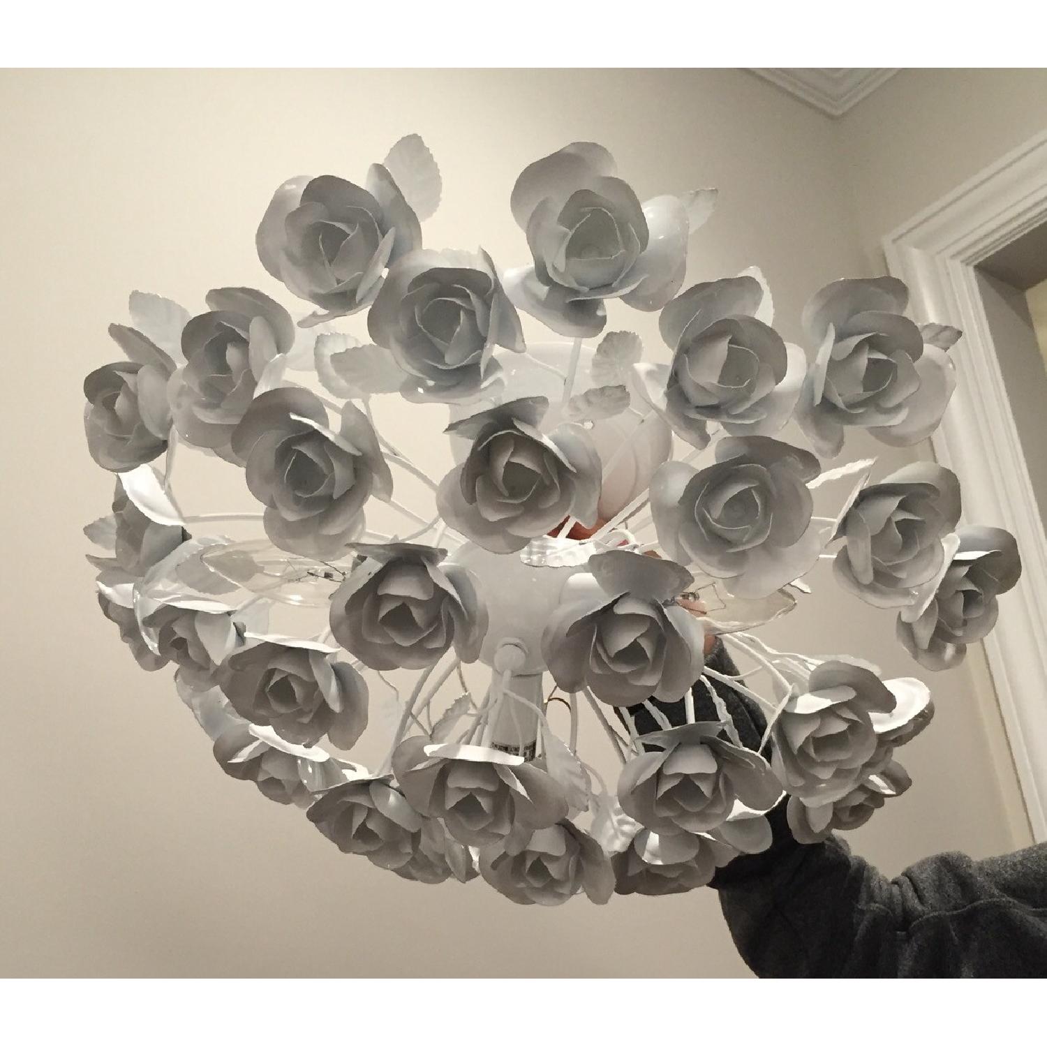 Crystorama Cypress White Rose Ceiling Light Fixture - image-2