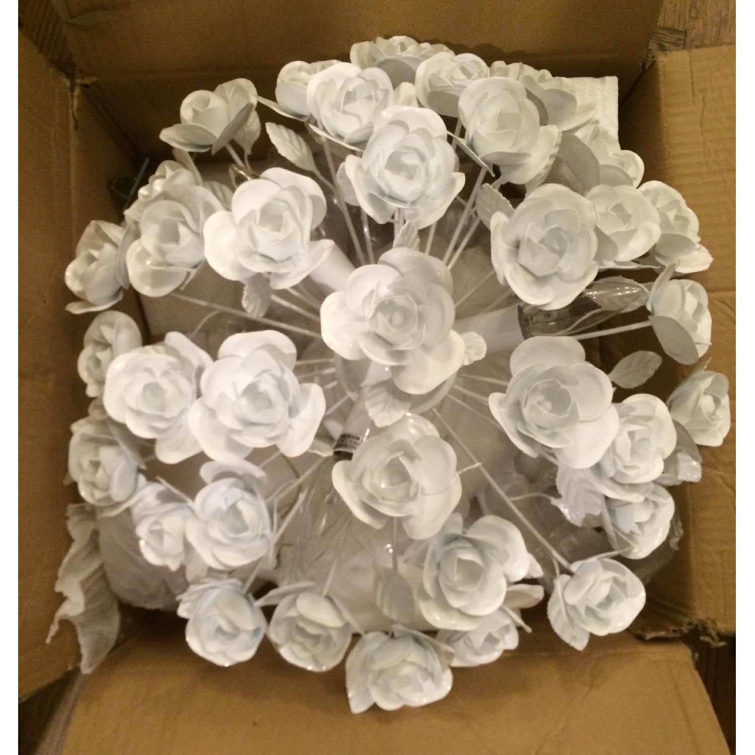 Crystorama Cypress White Rose Ceiling Light Fixture - image-3