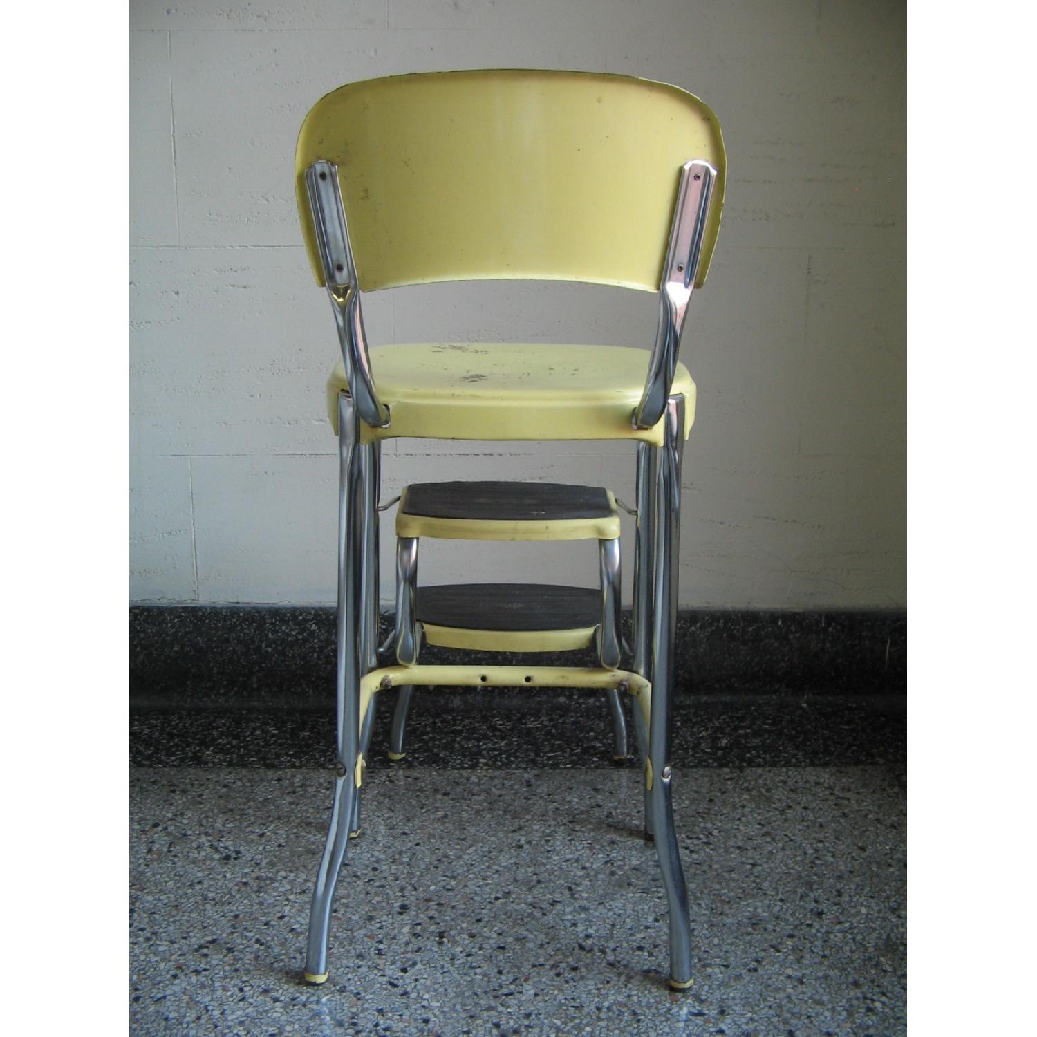 Vintage 1950s Cosco Folding Step Stool/Counter Height Chair - image-4