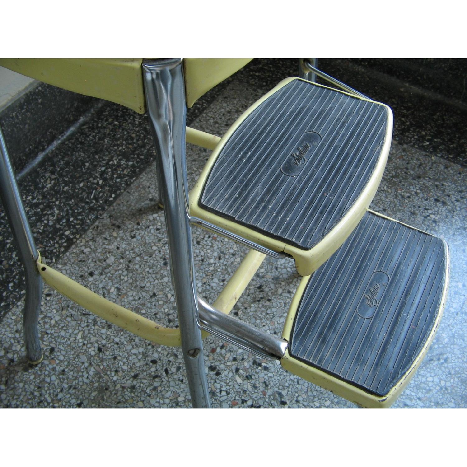 Vintage 1950s Cosco Folding Step Stool/Counter Height Chair - image-7