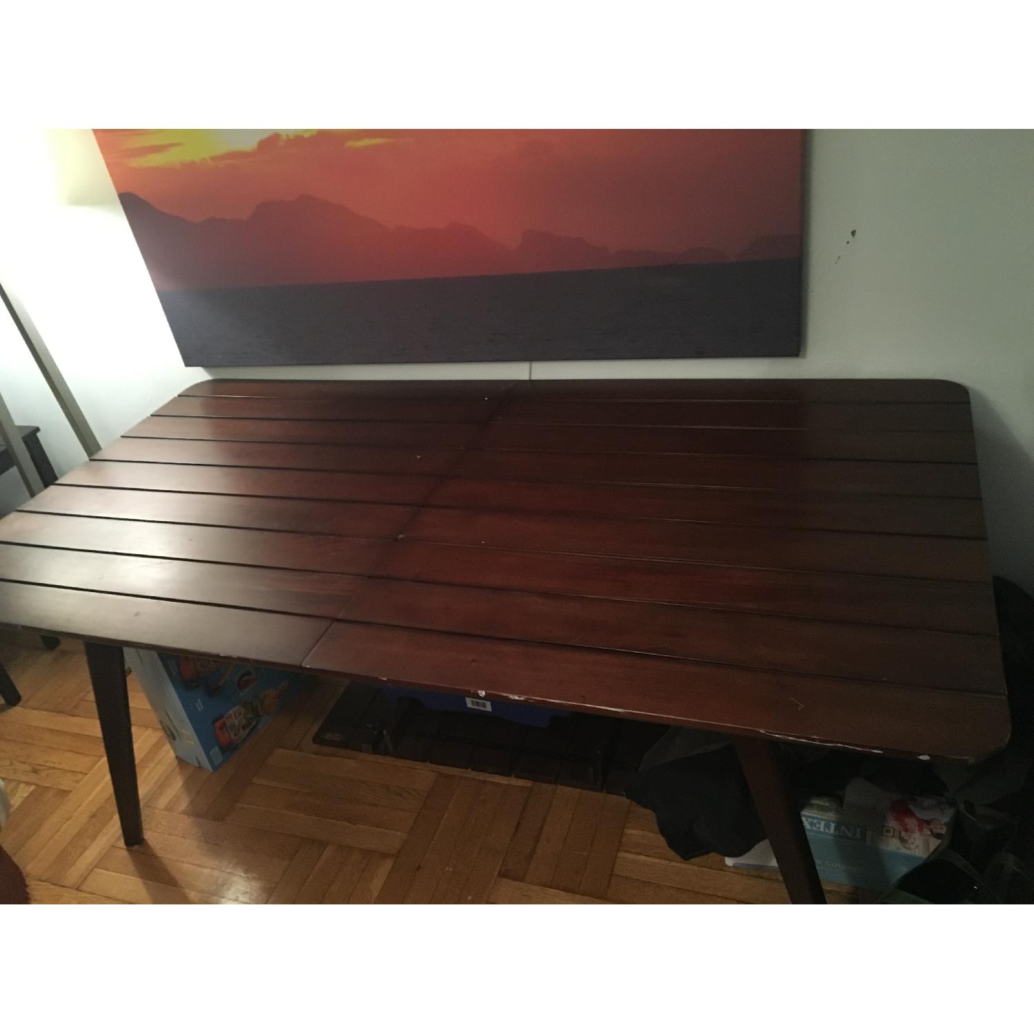 West Elm Espresso Wooden Dining Table - image-2