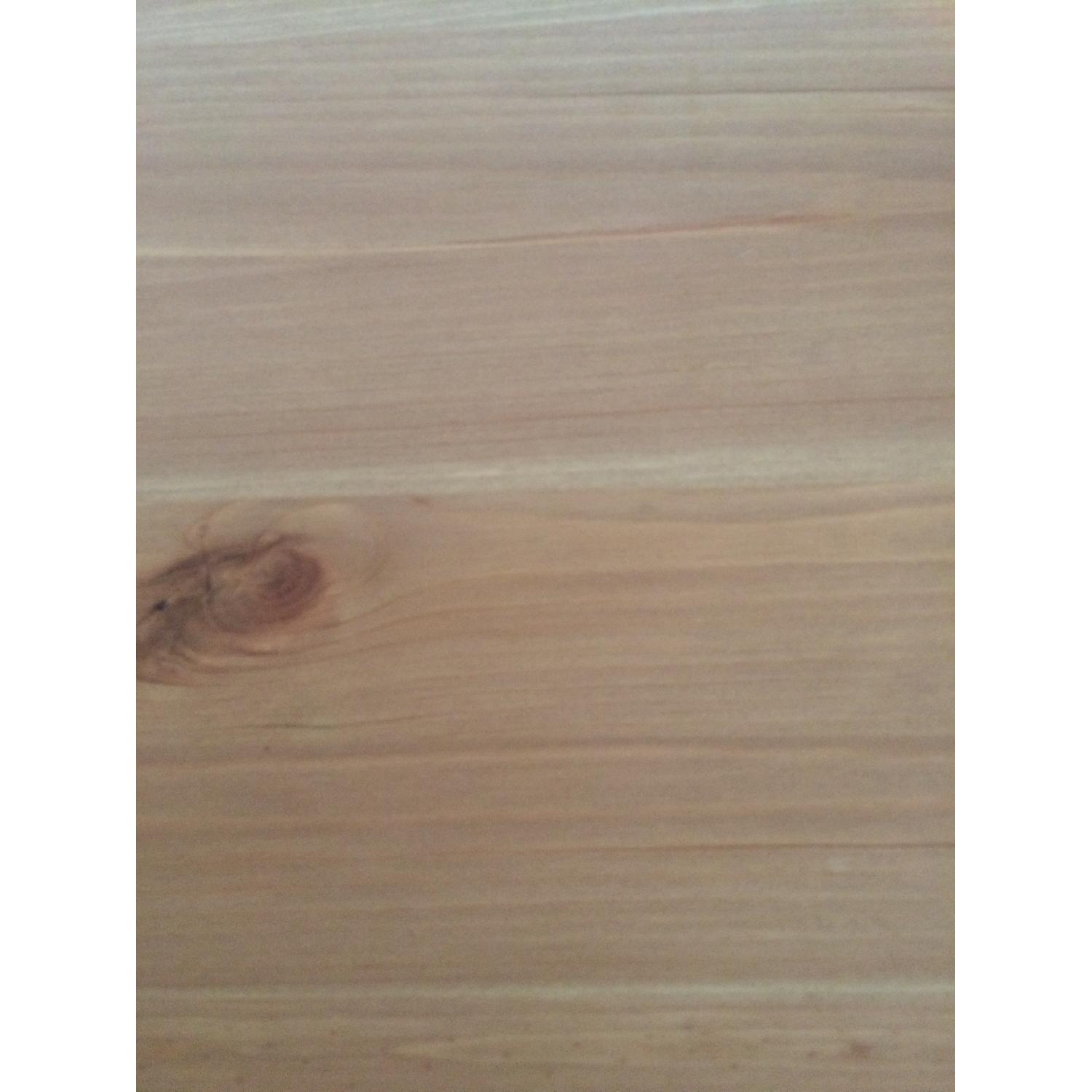 Ikea Lerhamn Wood Dining Table w/ White Legs - image-6