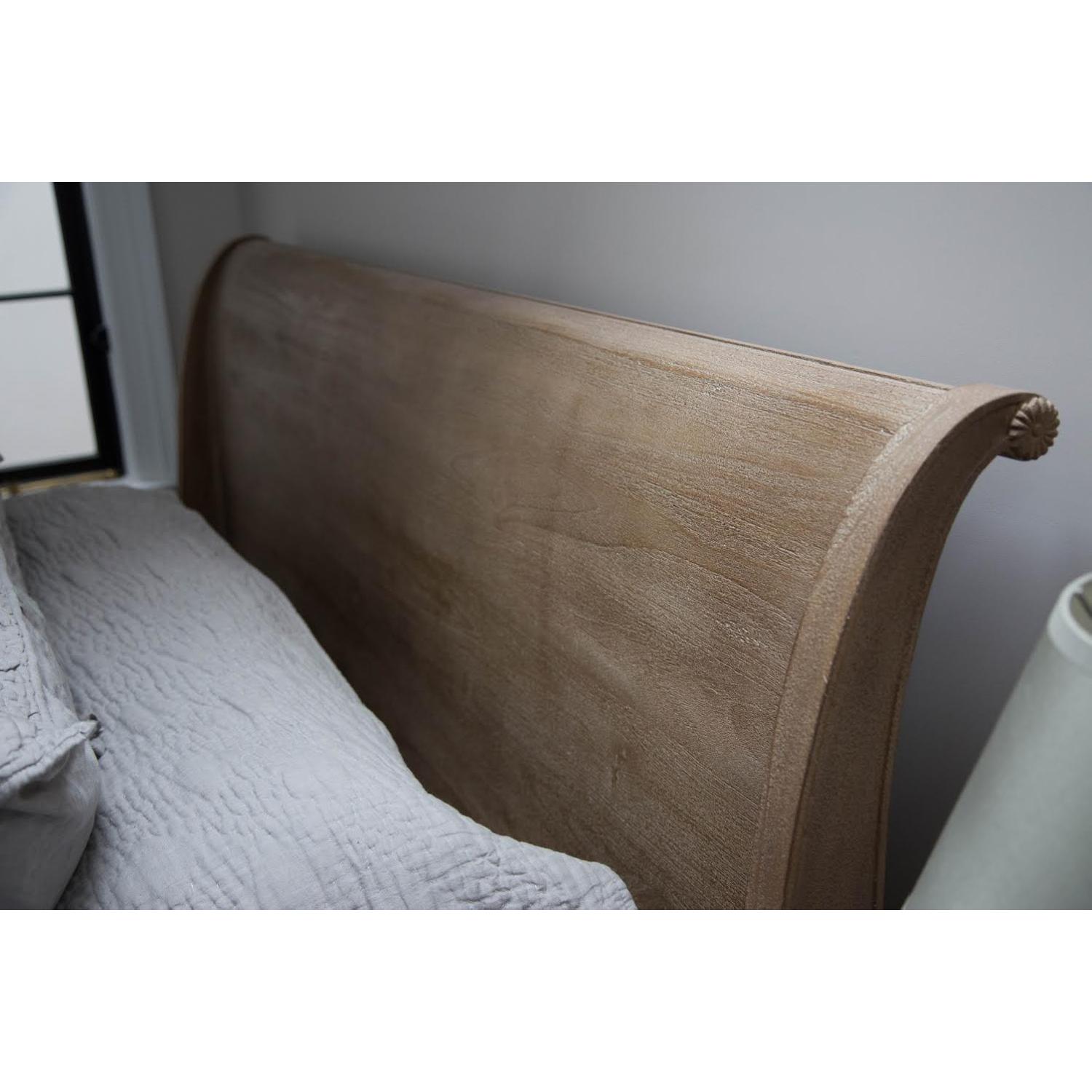 Restoration Hardware Empire Rosette Sleigh Bed w/ Footboard - image-2