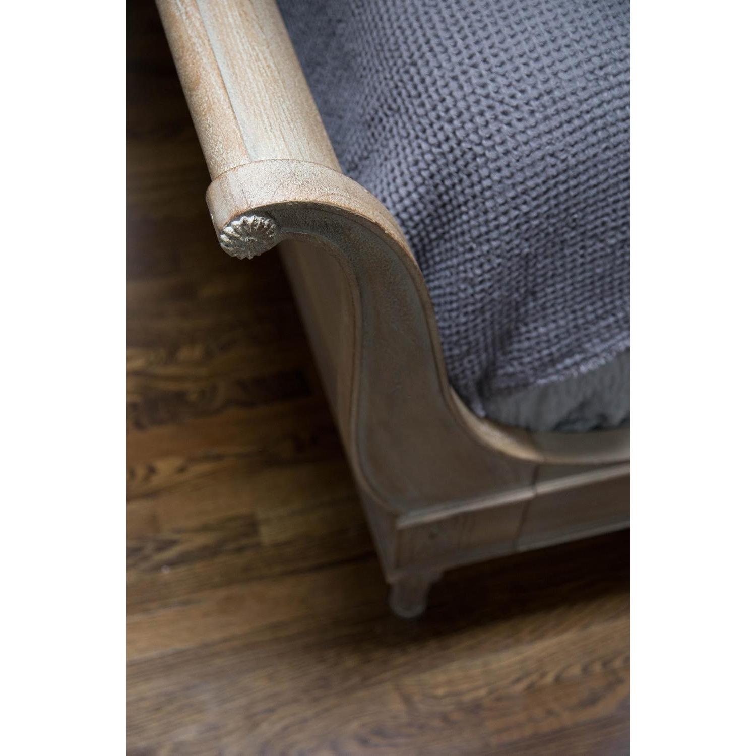 Restoration Hardware Empire Rosette Sleigh Bed w/ Footboard - image-4