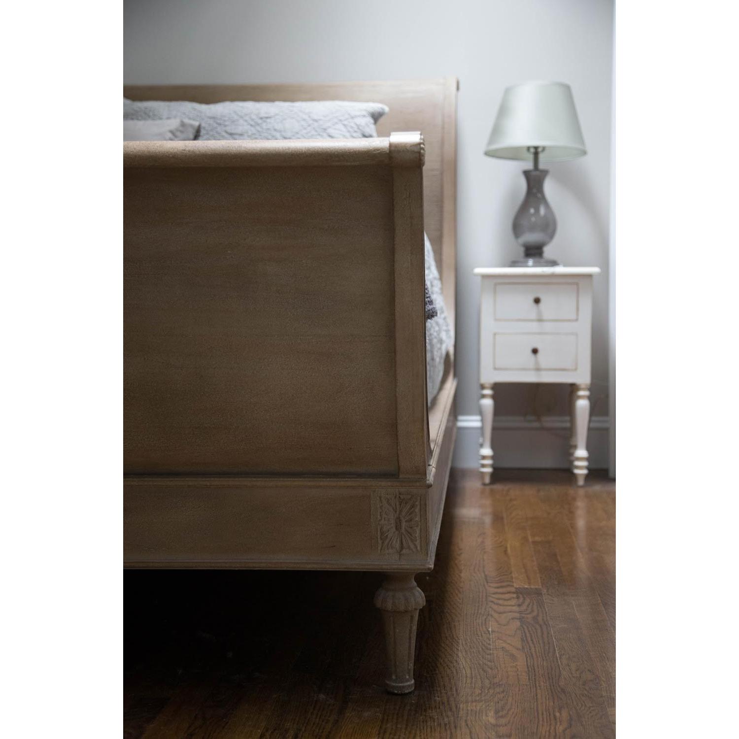 Restoration Hardware Empire Rosette Sleigh Bed w/ Footboard - image-5