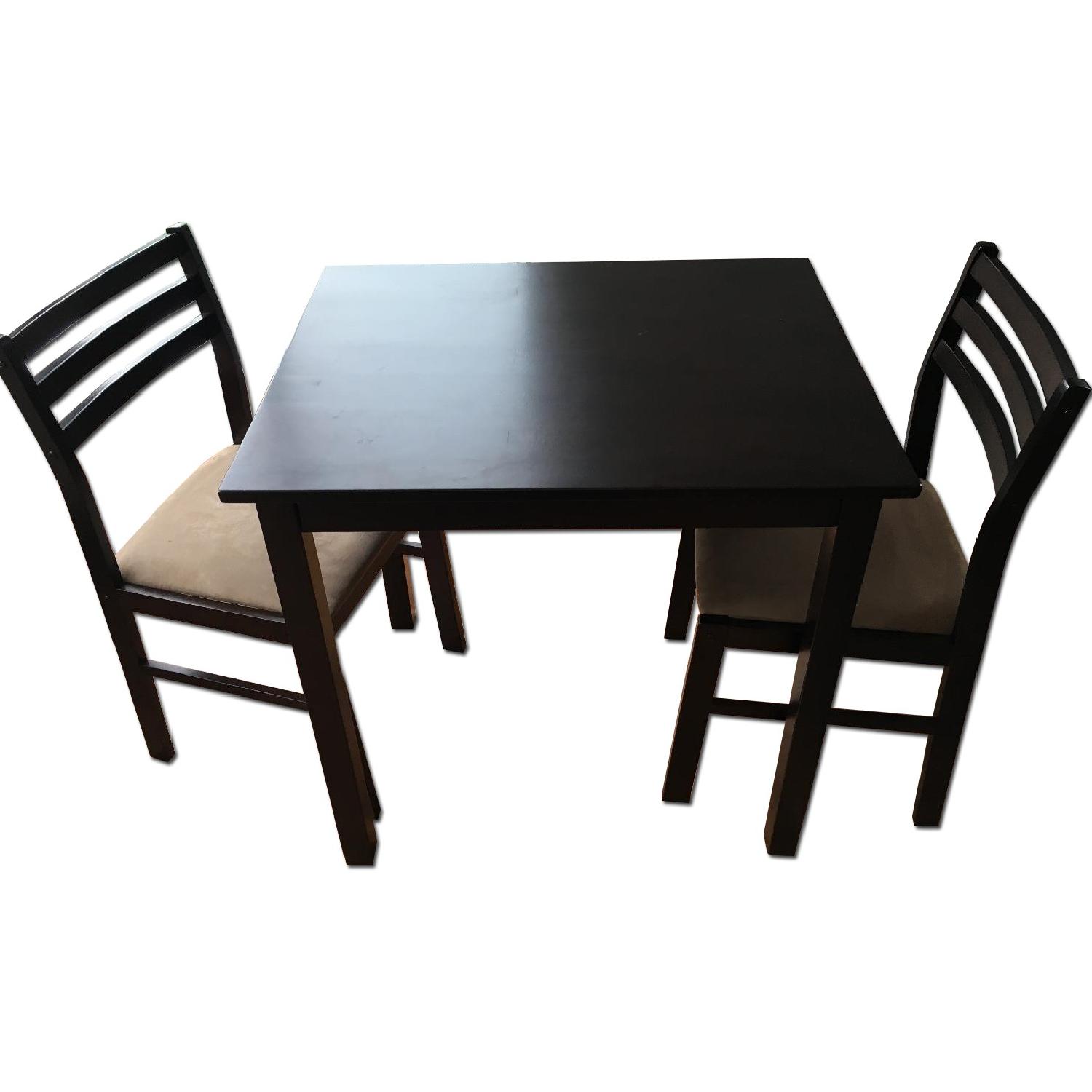 Overstock Cappuccino 3-Piece Solid Top Drop-Leaf Dinette Set - image-0