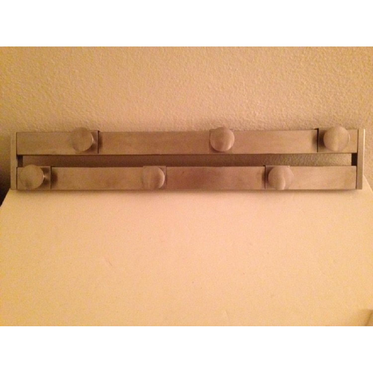 Crate & Barrel Jig Silver Coat Rack - image-3