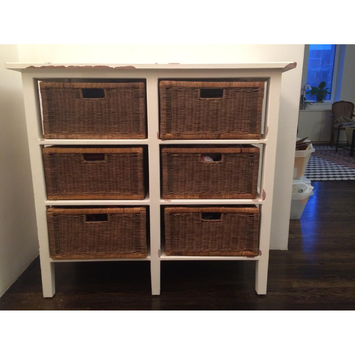 White Wicker Dresser - image-1
