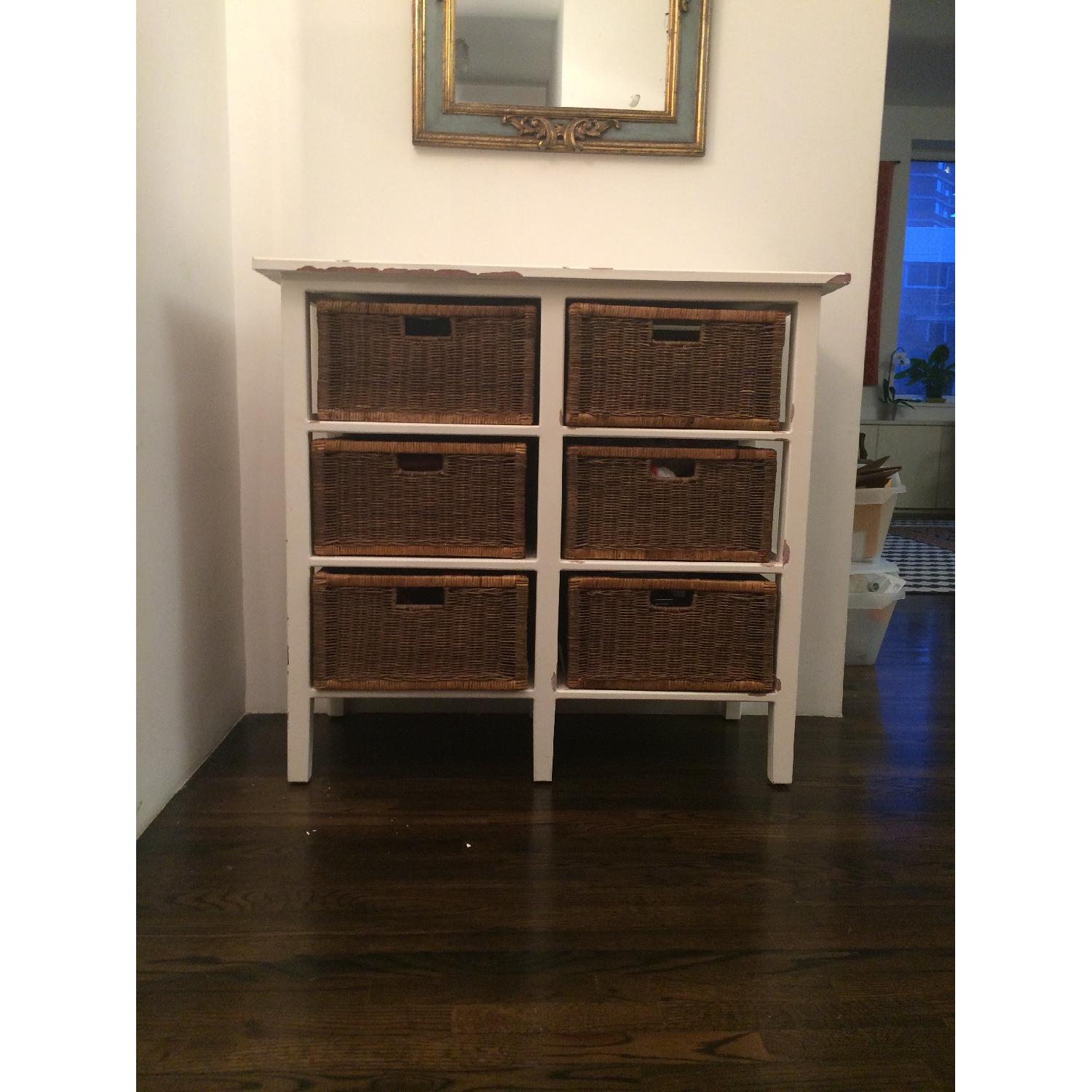 White Wicker Dresser - image-4