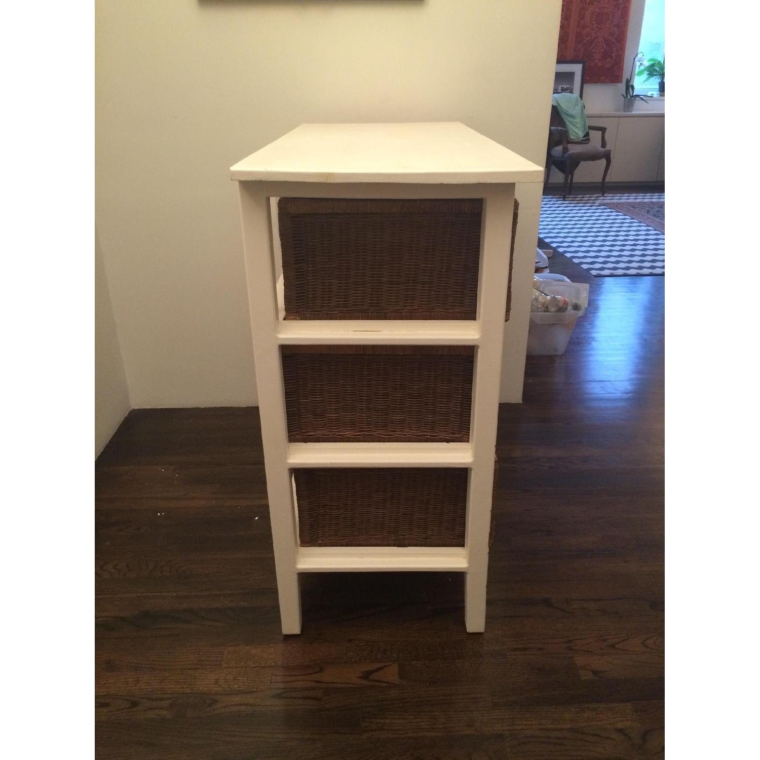 White Wicker Dresser - image-5