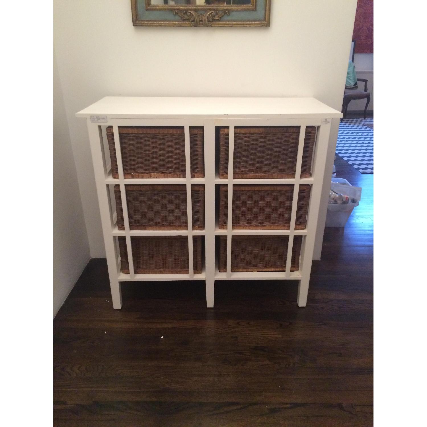 White Wicker Dresser - image-6