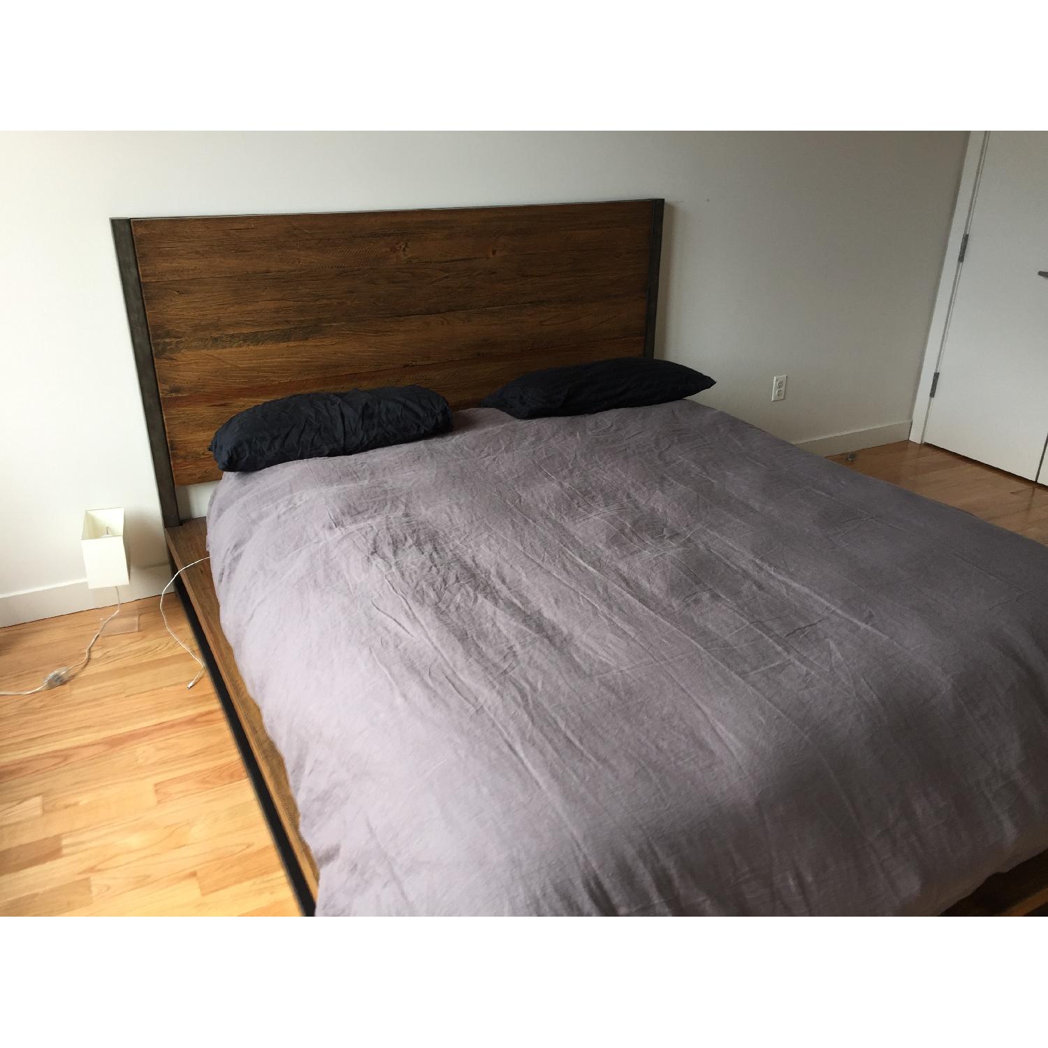 West Elm Copenhagen Industrial Platform Queen Bed Frame - image-1