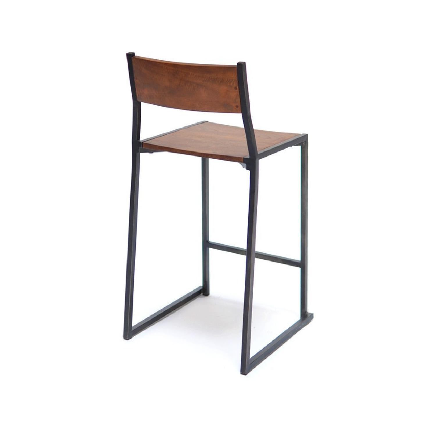 From the Source Metal/Wood Finch Industrial Counter Stools - image-2