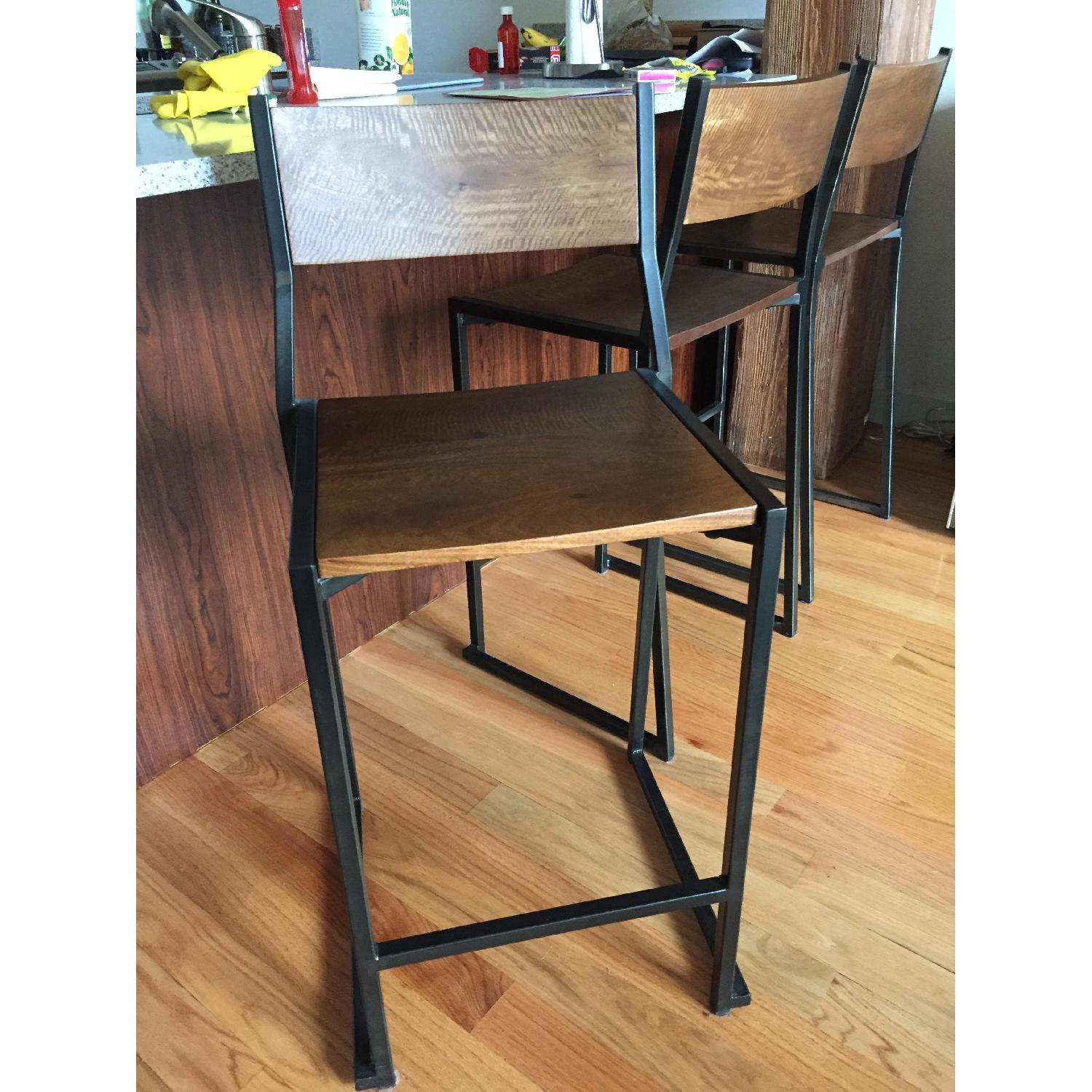 From the Source Metal/Wood Finch Industrial Counter Stools - image-4