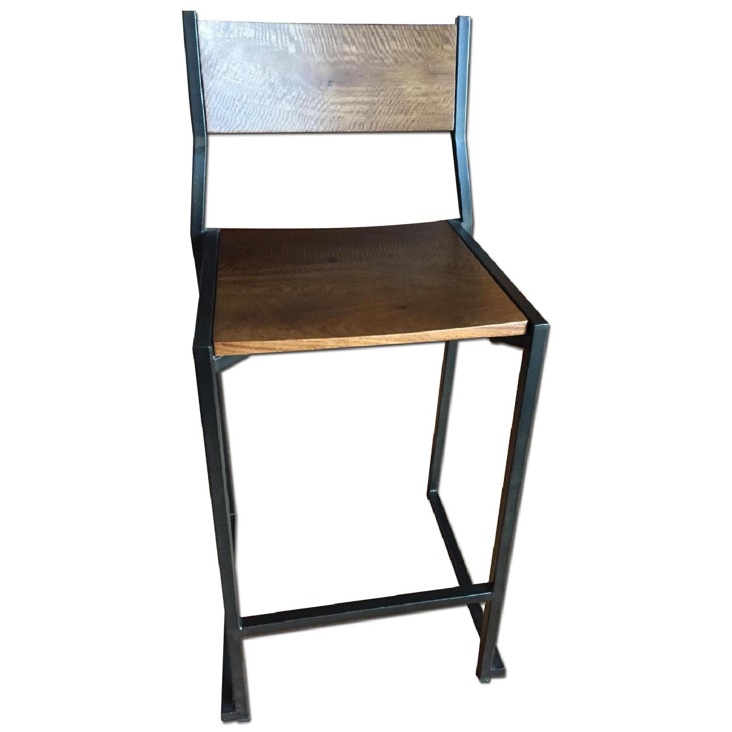 From the Source Metal/Wood Finch Industrial Counter Stools - image-0