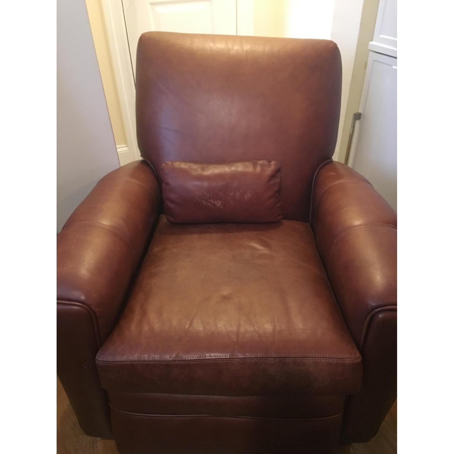 Brown Barcalounger Leather Arm Chair - image-1