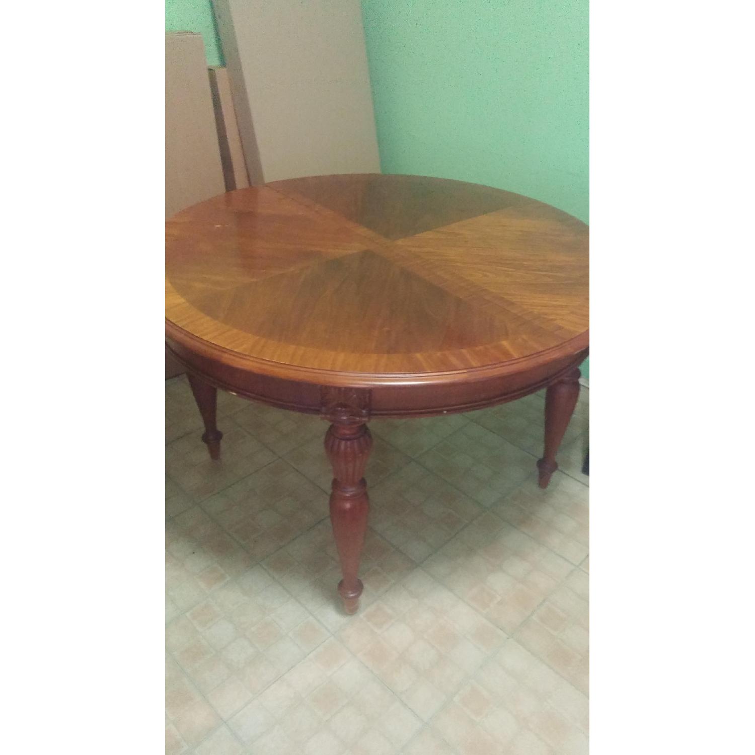 Brown Round Wood Table - image-3
