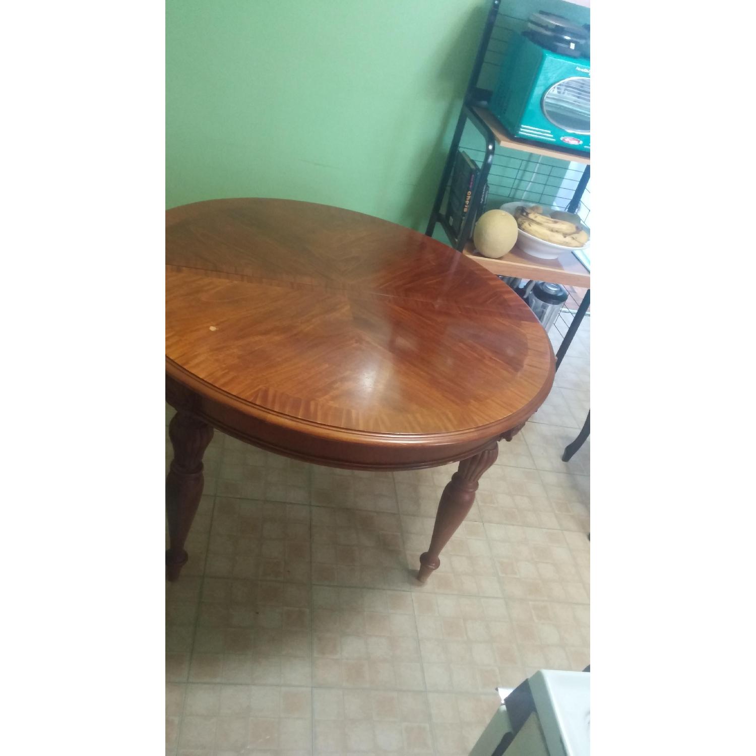 Brown Round Wood Table - image-6
