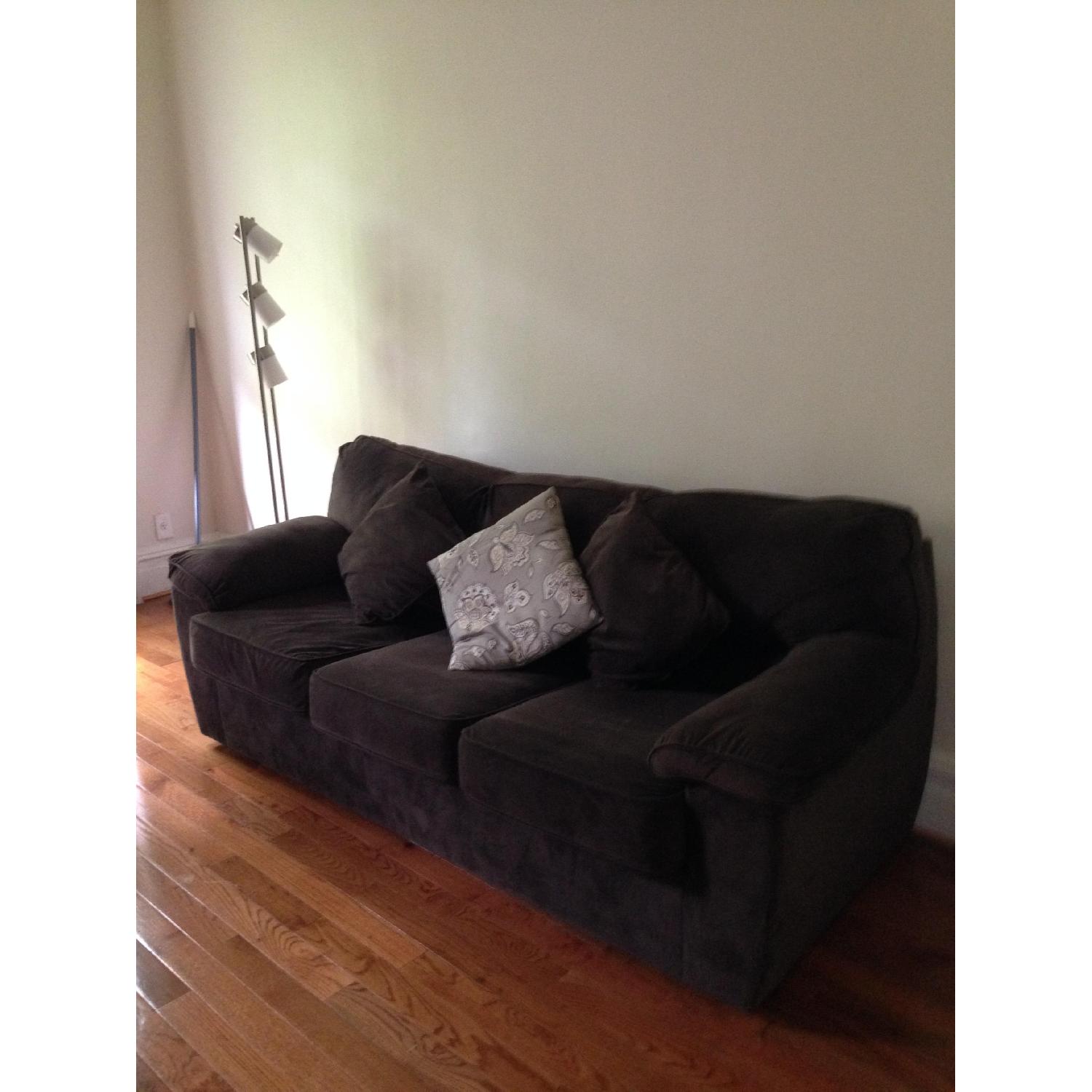 Raymour & Flanigan Rockport Chocolate Brown Queen Sleeper Sofa - image-5