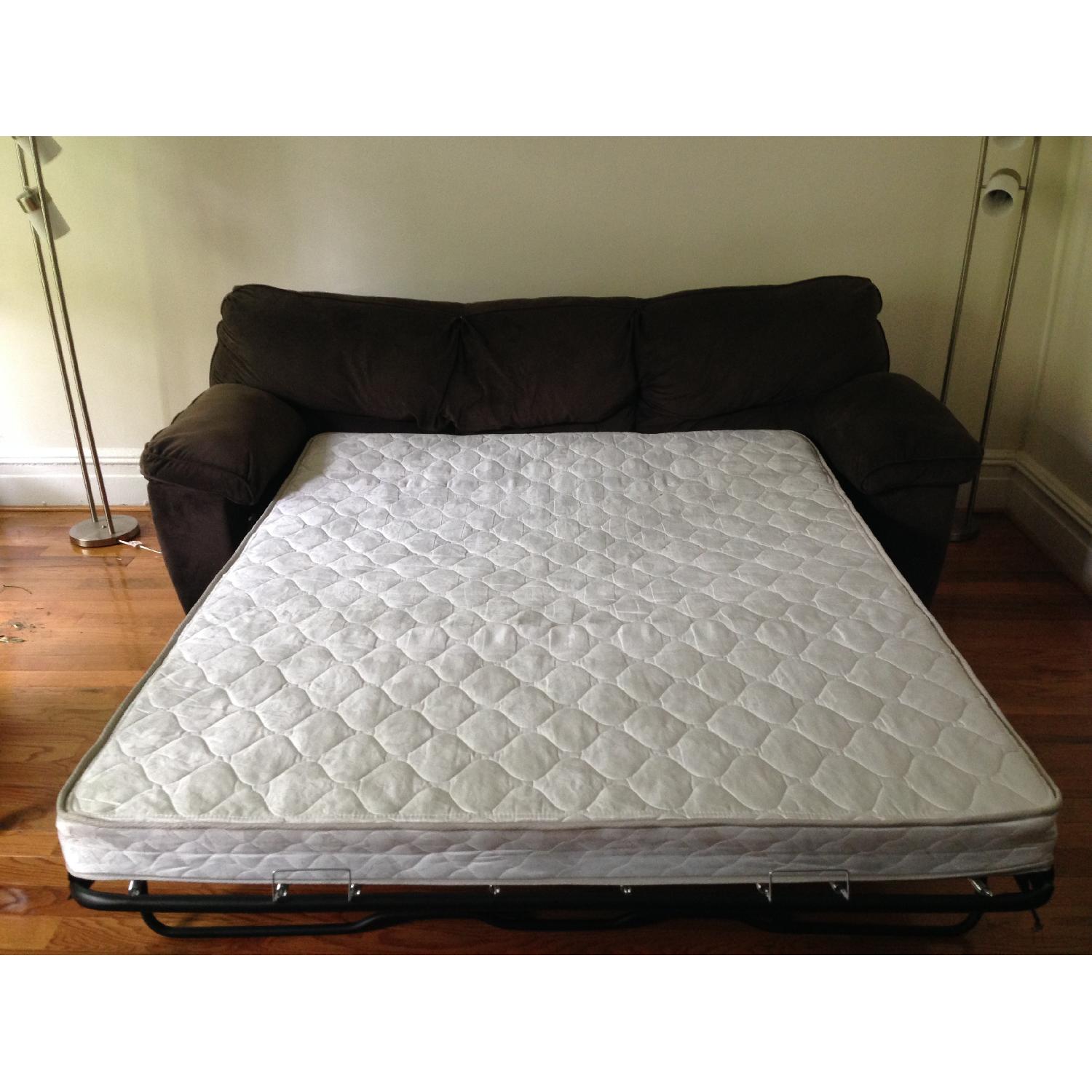 Raymour & Flanigan Rockport Chocolate Brown Queen Sleeper Sofa - image-6