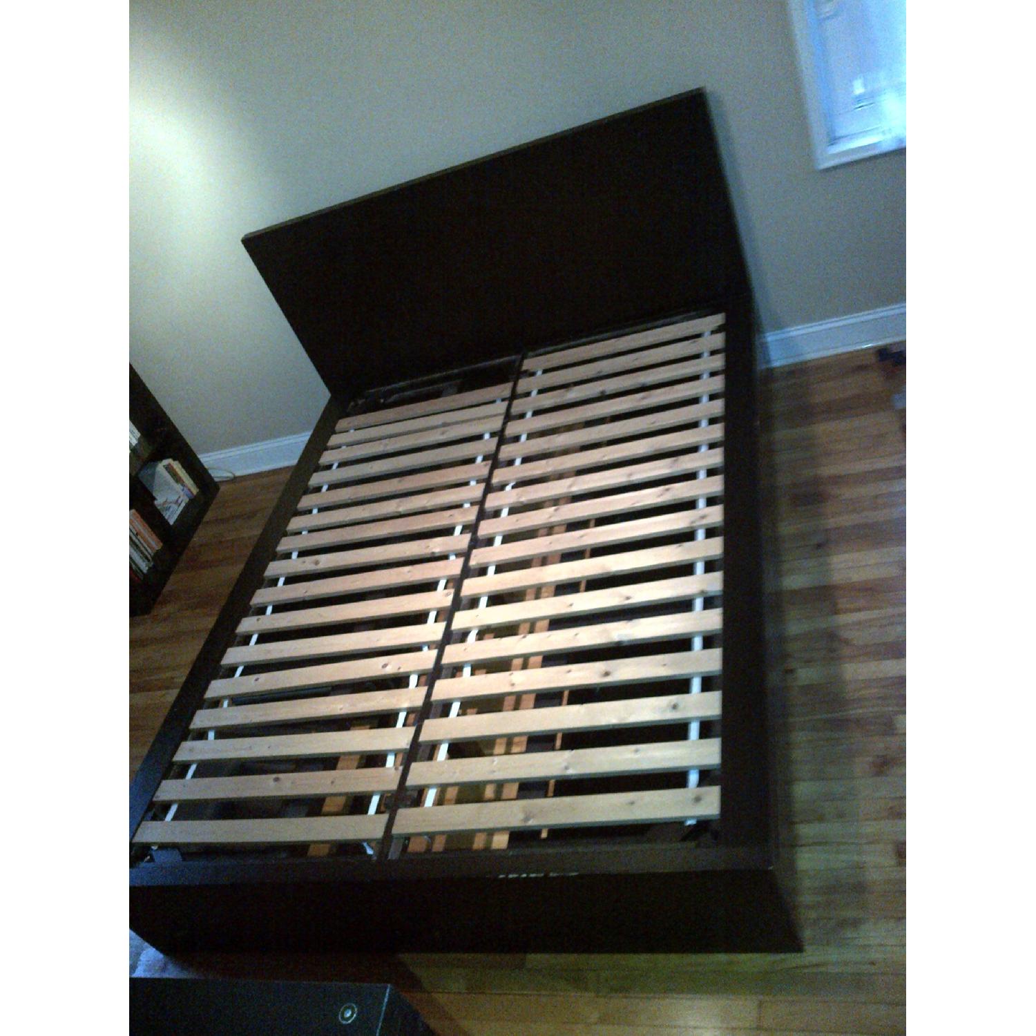 West Elm Wood Full/ Queen Platform Storage Bed w/ Headboard & 4-Drawers - image-1