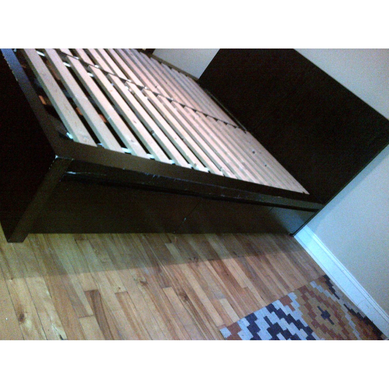 West Elm Wood Full/ Queen Platform Storage Bed w/ Headboard & 4-Drawers - image-2