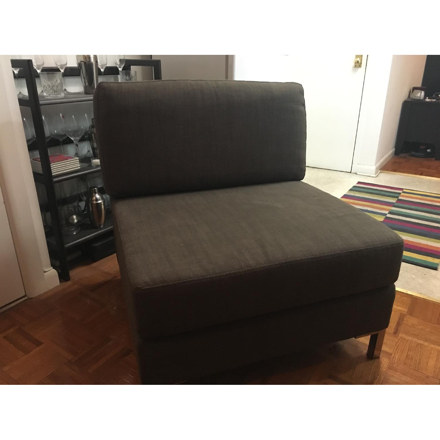 West Elm Chair & Ottoman - image-3