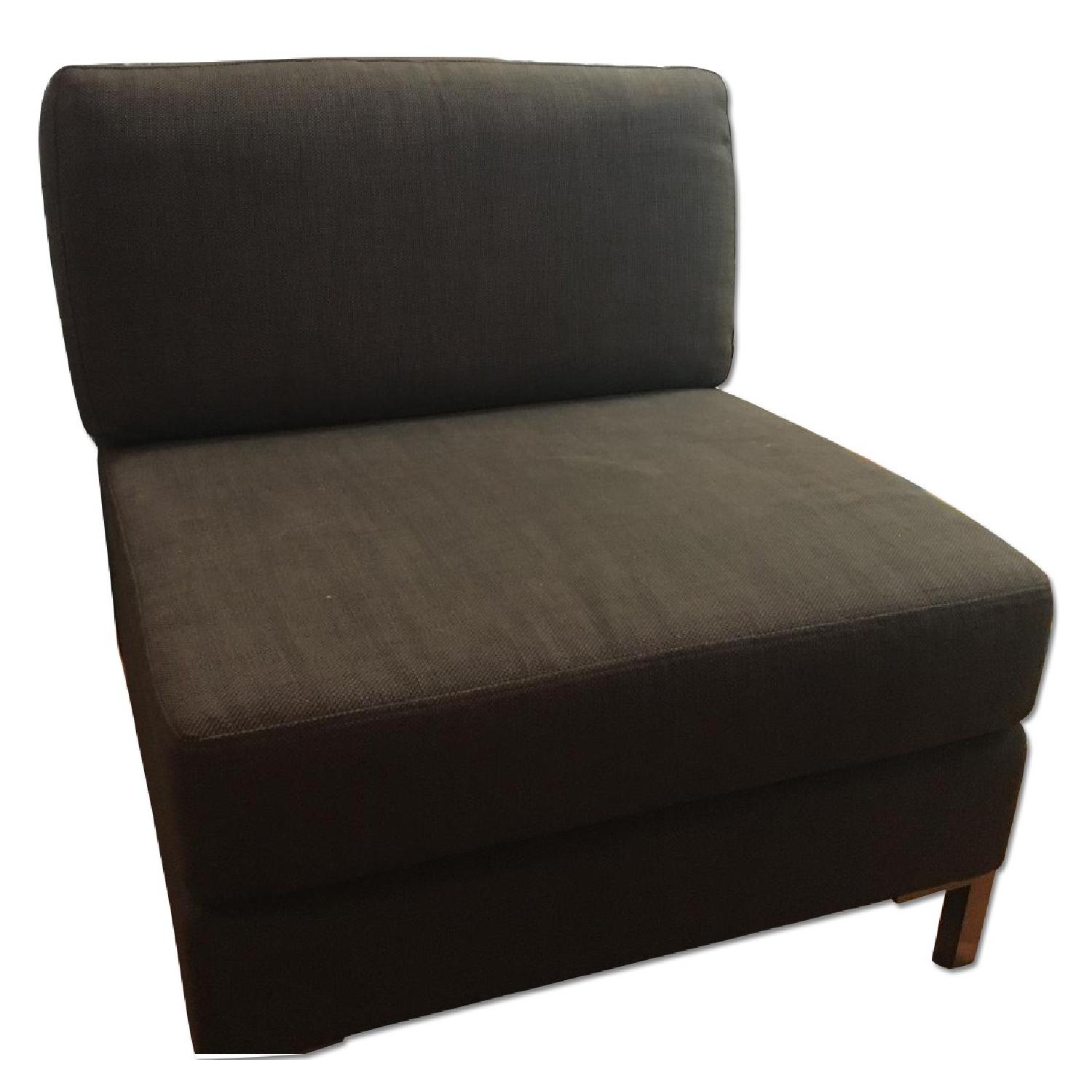 West Elm Chair & Ottoman - image-0