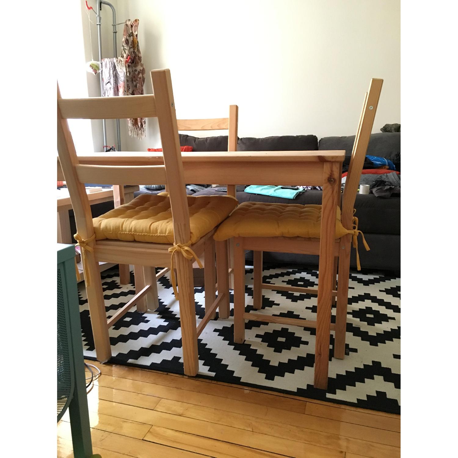 Ikea Wood Dining Table w/ 4 Chairs - image-4