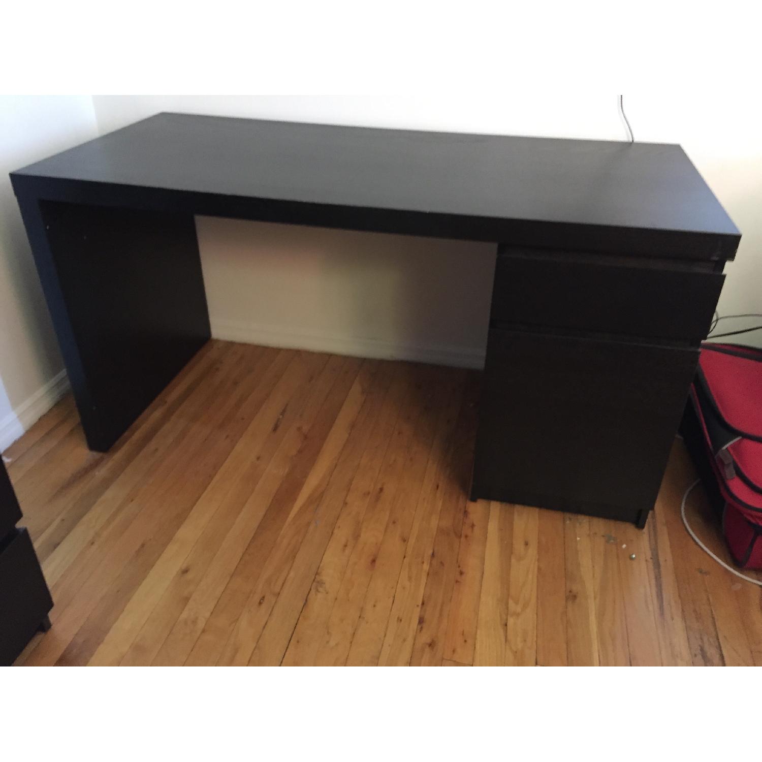 Ikea Malm Desk in Black-Brown - image-1