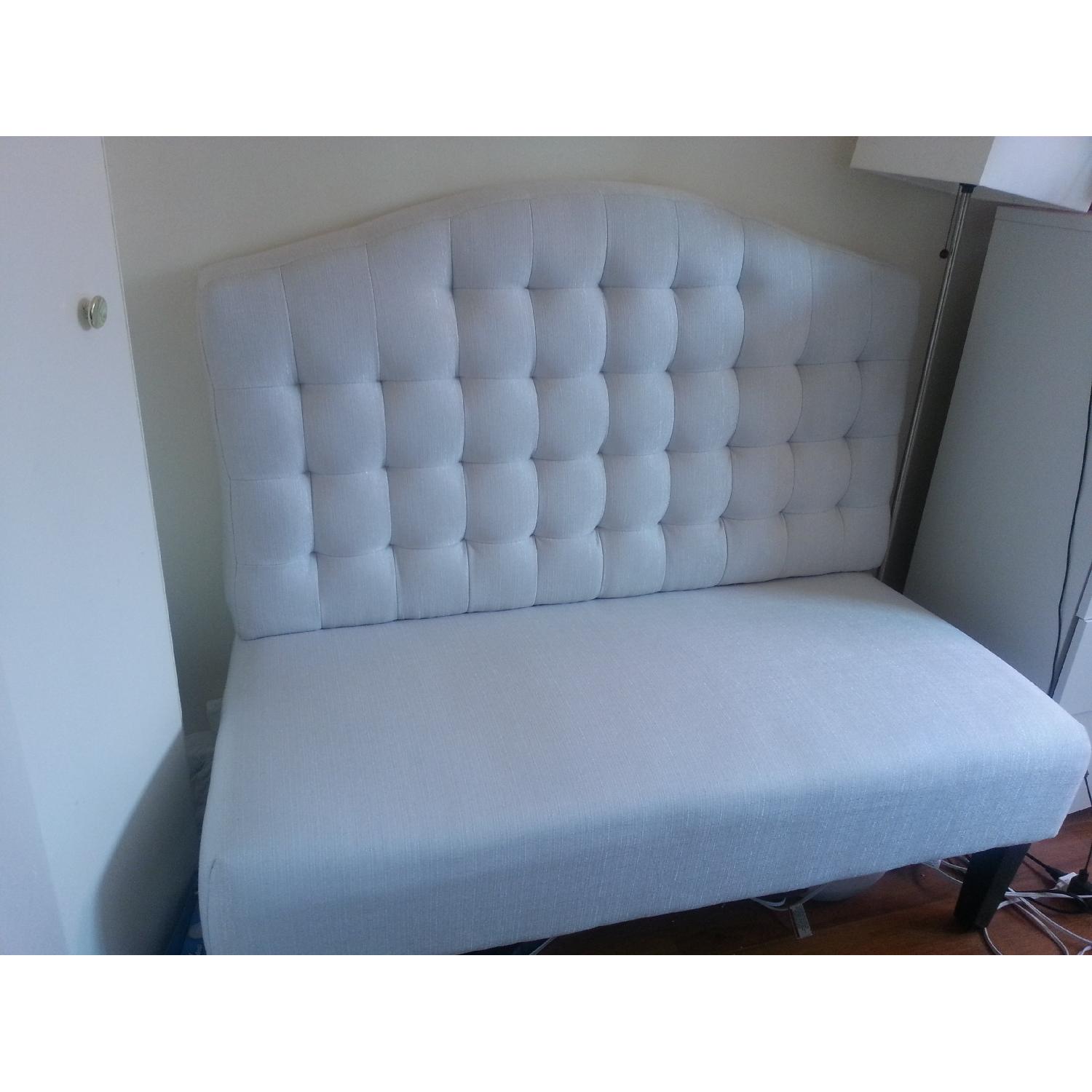 PRI Fabric Living Room Bench in Ivory - image-8