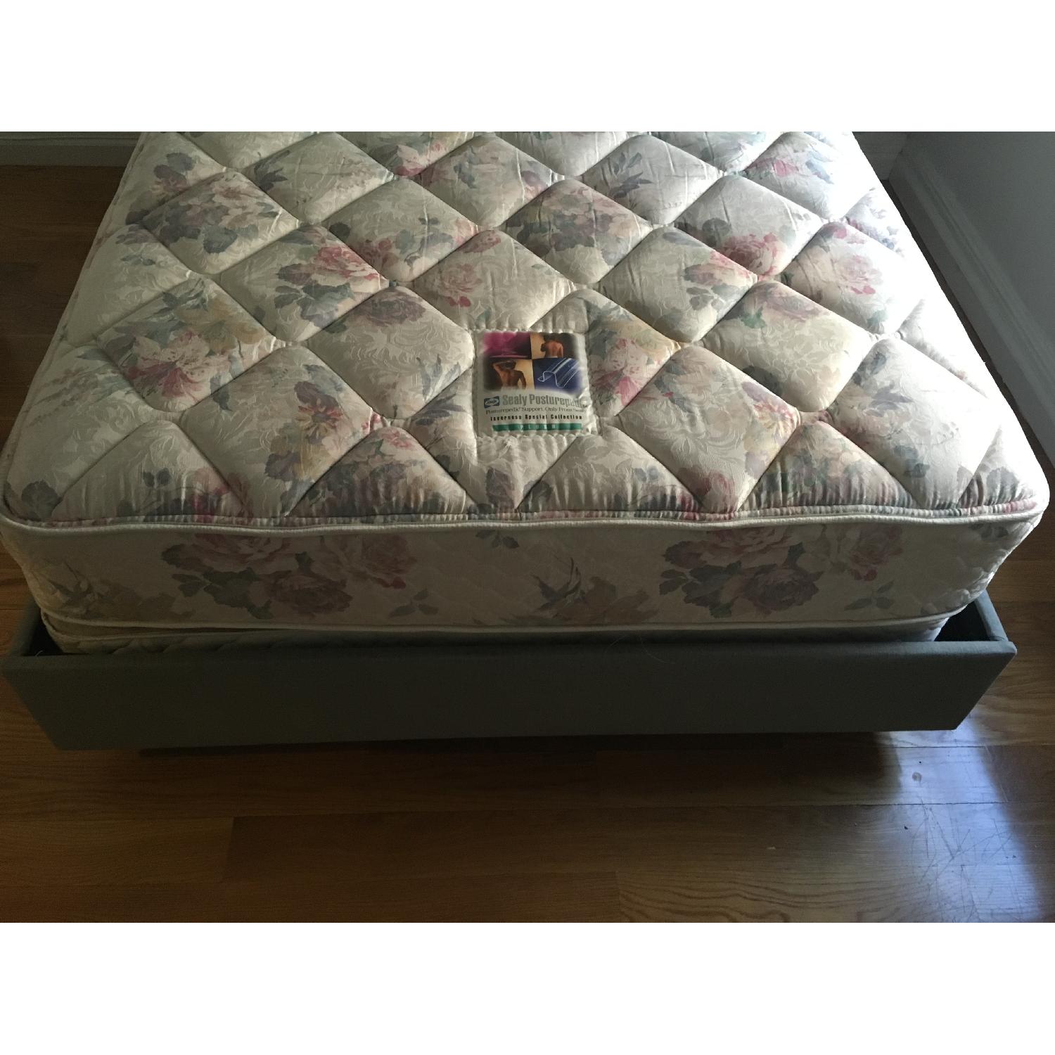 Skyline Furniture Aurora Full Bed Frame in Linen Gray - image-1