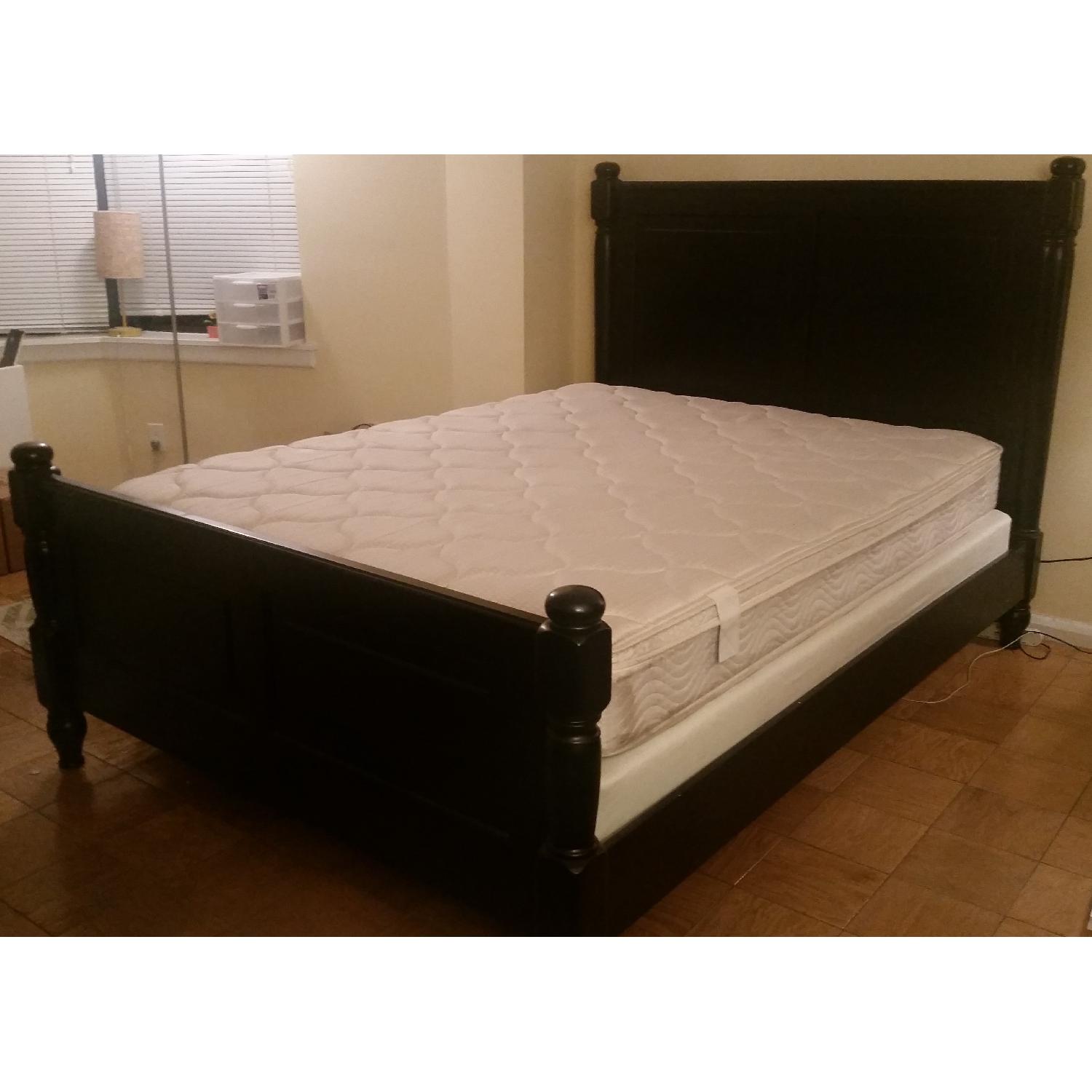 Pottery Barn Queen Size Bed Frame + Dresser + Bedside Table - image-1